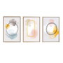 Wallity Huhu125 Pintura Decorativa en MDF con Marco (3 Piezas) 50 x 70 cm